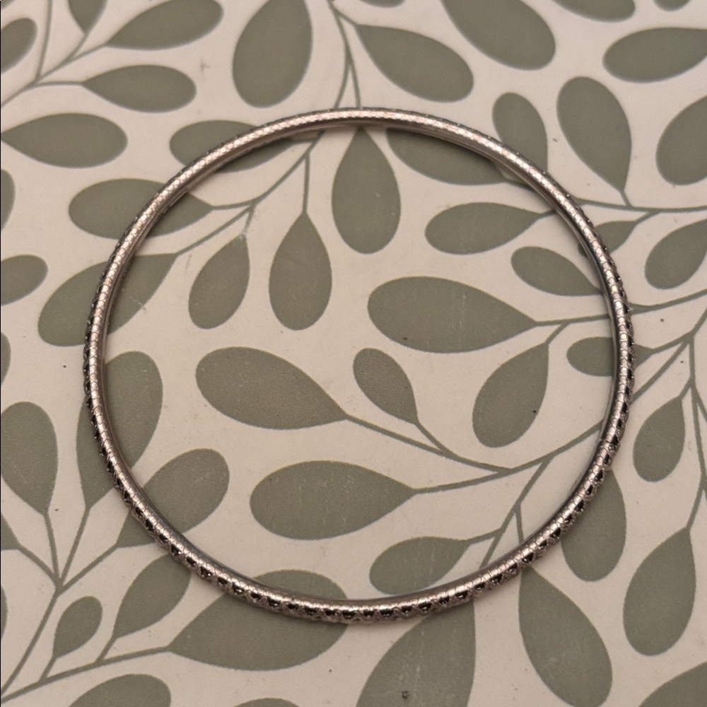 Simple Silver Bangle Bracelet - image 2